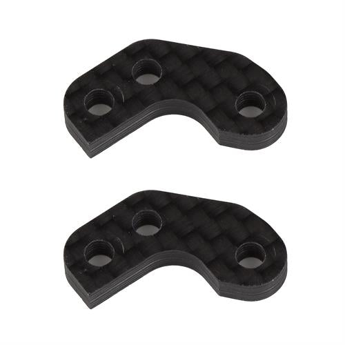 Team Associated - AE92468 - RC10B7 FT Caster Block Link Mount Set, -1mm, carbon fiber