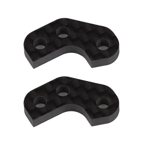 Team Associated - AE92470 - RC10B7 FT Caster Block Link Mount Set, -3mm, carbon fiber