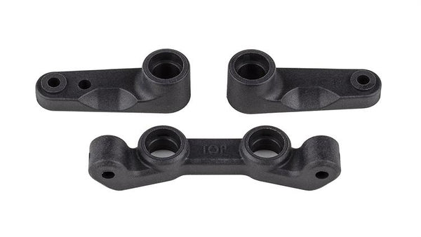 Team Associated - AE92489 - RC10B7 FT Steering Bellcrank and Rack Set, carbon