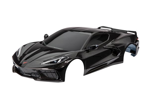 Traxxas - TRX9311A - Chevrolet Corvette Stingray Karosseri i Sort - Inkl. Klistermærker