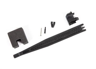 Traxxas - TRX9324 - Battery hold-down/ battery clip/ hold-down post/ screw pin/ pivot post screw/ foam spacer (for 300mm wheelbase)