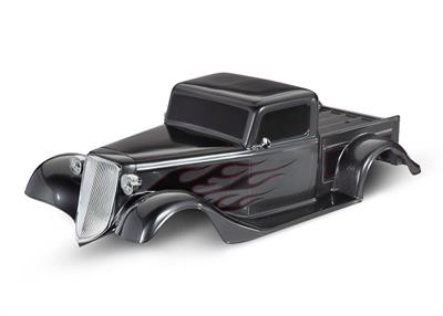 Body, Factory Five &#039;35 Hot Rod Truck, complete (graphite) (painted, decals applied) (includes front grille, side mirrors, headli