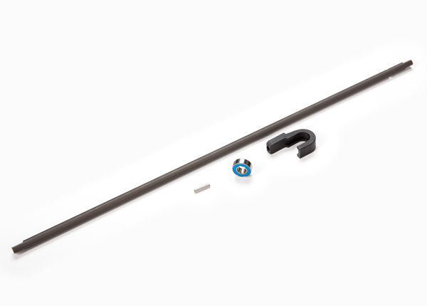 Traxxas - TRX9355 - Driveshaft, center, steel (266mm)/ pin/ support, center driveshaft/ 5x11x4 bearing