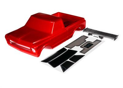 Traxxas - TRX9411R - Body, Chevrolet C10, red (painted) (includes wing & decals) (requires #9415 series body accessories to complete body)