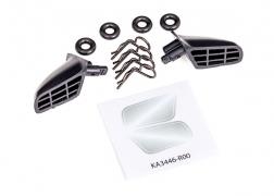 Traxxas - TRX9422 - Mirrors, side (left & right)/ o-rings (4)/ body clips (4) (fits #9421 body)