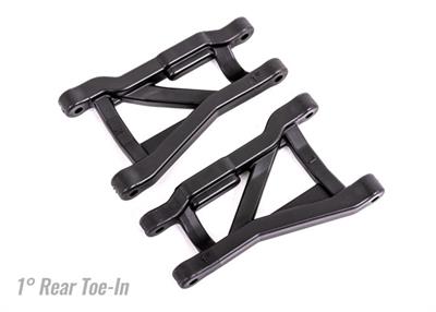 Traxxas - TRX9431 - Suspension arms, black, rear (left & right), heavy duty, 1° toe angle (2)