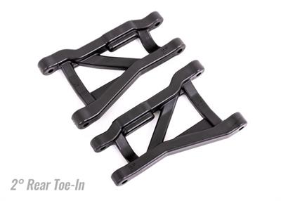 Traxxas - TRX9432 - Suspension arms, black, rear (left & right), heavy duty, 2° toe angle (2)