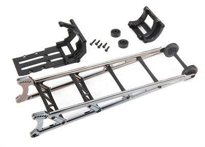 Traxxas - TRX9460X - Wheelie bar, black chrome (assembled)/ wheelie bar mount