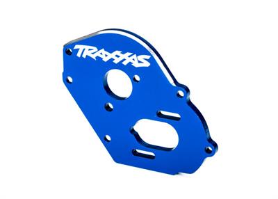 Traxxas - TRX9490X - Plate, motor, lightweight machined 6061-T6 aluminum (blue-anodized) (4mm thick)/ 3x10mm CS with split and flat washer (2)