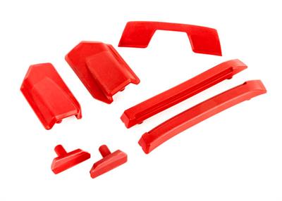 Traxxas - TRX9510R - Body reinforcement set, red/ skid pads (roof) (fits #9511 body)