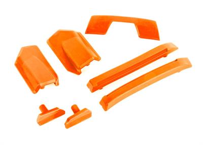 Traxxas - TRX9510T - Body reinforcement set, orange/ skid pads (roof) (fits #9511 body)