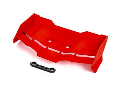 Traxxas - TRX9517R - Wing/ wing washer (red)/ 4x12mm FCS (2)