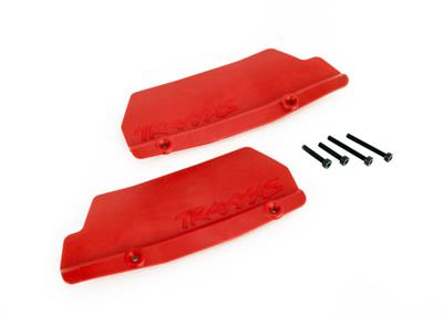 Traxxas - TRX9519R - Mud guards, rear, red (left and right)/ 3x15 CCS (2)/ 3x25 CCS (2)