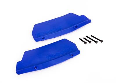 Traxxas - TRX9519X - Mud guards, rear, blue (left and right)/ 3x15 CCS (2)/ 3x25 CCS (2)