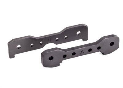 Tie bars, front, 6061-T6 aluminum (dark titanium-anodized)