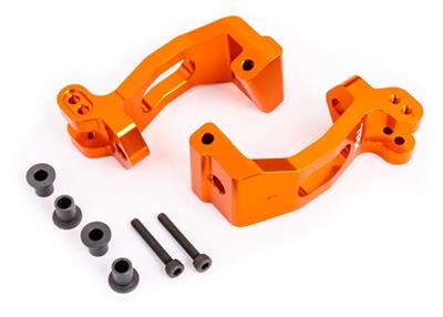 Traxxas - TRX9532T - Caster blocks (c-hubs), 6061-T6 aluminum (orange-anodized), left & right/ kingpin bushings (4)/ 3x20mm CS (with threadlock) (4)