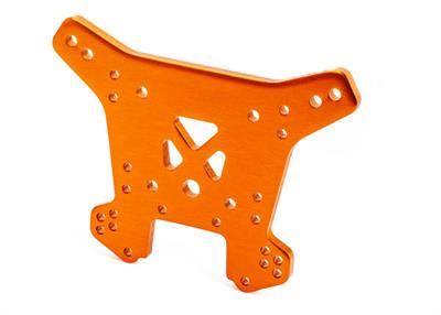 Traxxas - TRX9538T - Shock tower, rear, 6061-T6 aluminum (orange-anodized)