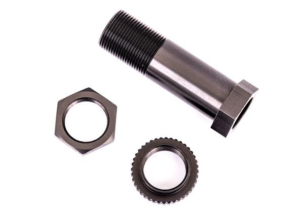 Traxxas - TRX9545A - Servo saver post/ adjuster nut/ locknut (dark titanium-anodized, 6061-T6 aluminum) (1 each)