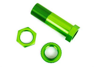 Traxxas - TRX9545G - Servo saver post/ adjuster nut/ locknut (green-anodized, 6061-T6 aluminum) (1 each)