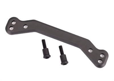 Draglink, steering, 6061-T6 aluminum (dark titanium-anodized)/ 3x14mm SS (2)