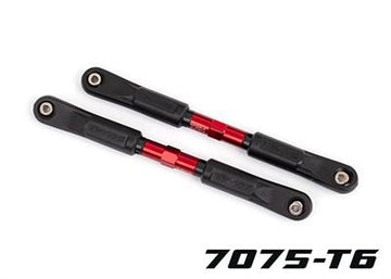 Traxxas - TRX9547R - Camber links, front, Sledge® (TUBES red-anodized, 7075-T6 aluminum, stronger than titanium) (117mm) (2)/ rod ends, assembled wit