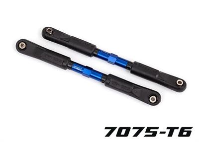 Traxxas - TRX9549X - Toe links, Sledge® (TUBES blue-anodized, 7075-T6 aluminum, stronger than titanium) (120mm) (2)/ rod ends, assembled with steel h