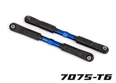 Toe links, Sledge® (TUBES blue-anodized, 7075-T6 aluminum, stronger than titanium) (120mm) (2)/ rod ends, assembled with steel h
