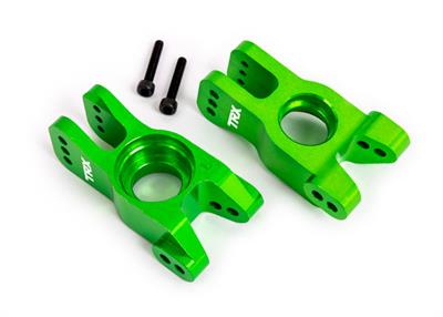 Traxxas - TRX9552G - Carriers, stub axle, 6061-T6 aluminum (green-anodized) (left and right)/ 3x18mm CS (with threadlock) (2)