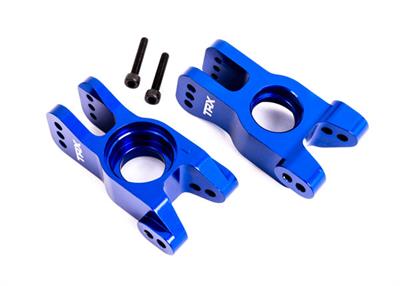 Traxxas - TRX9552X - Carriers, stub axle, 6061-T6 aluminum (blue-anodized) (left and right)/ 3x18mm CS (with threadlock) (2)