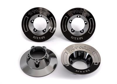 Wheel covers, black chrome (4) (fits #9572 wheels)