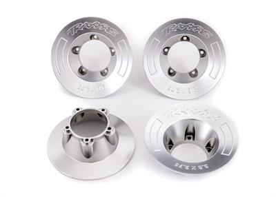 Traxxas - TRX9568X - Wheel covers, satin chrome (4) (fits