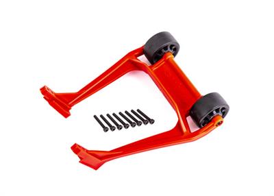 Traxxas - TRX9576R - Wheelie bar, red (assembled)/ 3x20 CS (8)