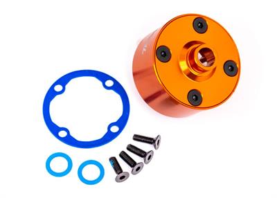 Traxxas - TRX9581T - Carrier, differential (aluminum, orange-anodized)/ differential bushing/ ring gear gasket/ 3x10mm CCS (4)