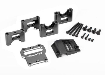 Traxxas - TRX9584A - Mount, center differential carrier, 6061-T6 aluminum (dark titanium-anodized)