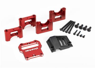 Traxxas - TRX9584R - Mount, center differential carrier, 6061-T6 aluminum (red-anodized)