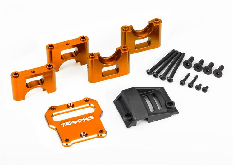 Traxxas - TRX9584T - Mount, center differential carrier, 6061-T6 aluminum (orange-anodized)