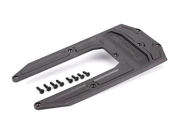 Traxxas - TRX9623A - Skidplate, chassis, grey (fits Sledge®)