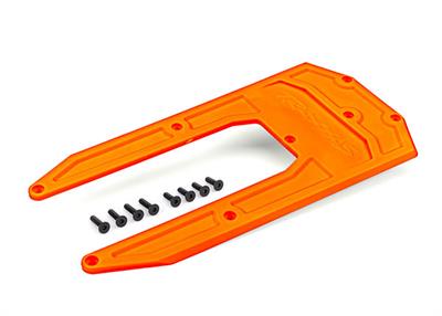 Traxxas - TRX9623T - Skidplate, chassis, orange (fits Sledge®)