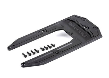 Traxxas - TRX9623 - Skidplate, chassis, black (fits Sledge®)