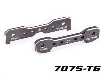 Traxxas - TRX9629A - Tie bars, front, 7075-T6 aluminum (dark titanium-anodized) (fits Sledge®)