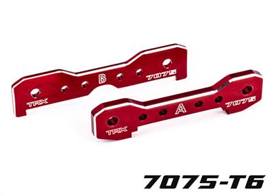 Traxxas - TRX9629R - Tie bars, front, 7075-T6 aluminum (red-anodized) (fits Sledge®)