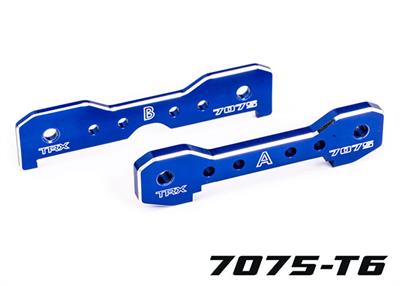 Traxxas - TRX9629 - Tie bars, front, 7075-T6 aluminum (blue-anodized) (fits Sledge®)