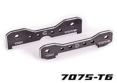 Traxxas - TRX9630A - Tie bars, rear, 7075-T6 aluminum (dark titanium-anodized) (fits Sledge®)