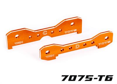 Traxxas - TRX9630T - Tie bars, rear, 7075-T6 aluminum (orange-anodized) (fits Sledge®)