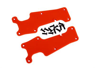 Traxxas - TRX9633R - Suspension arm covers, red, front (left and right)/ 2.5x8 CCS (12)