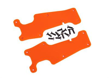 Traxxas - TRX9633T - Suspension arm covers, orange, front (left and right)/ 2.5x8 CCS (12)