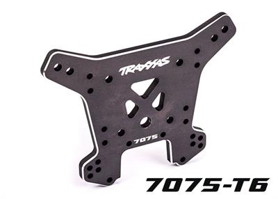 Traxxas - TRX9638A - Shock tower, rear, 7075-T6 aluminum (dark titanium-anodized) (fits Sledge®)