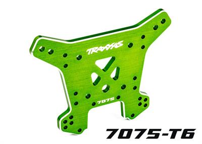 Traxxas - TRX9638G - Shock tower, rear, 7075-T6 aluminum (green-anodized) (fits Sledge®)