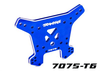 Traxxas - TRX9638 - Shock tower, rear, 7075-T6 aluminum (blue-anodized) (fits Sledge®)