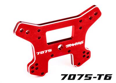 Traxxas - TRX9639R - Shock tower, front, 7075-T6 aluminum (red-anodized) (fits Sledge®)